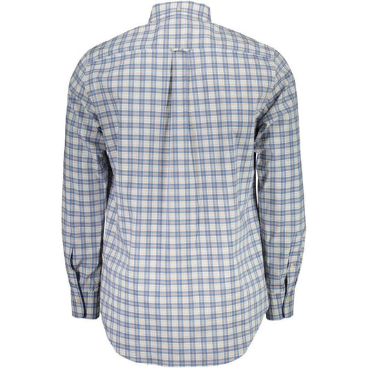 Gant Blue Cotton Men Shirt Gant Gray