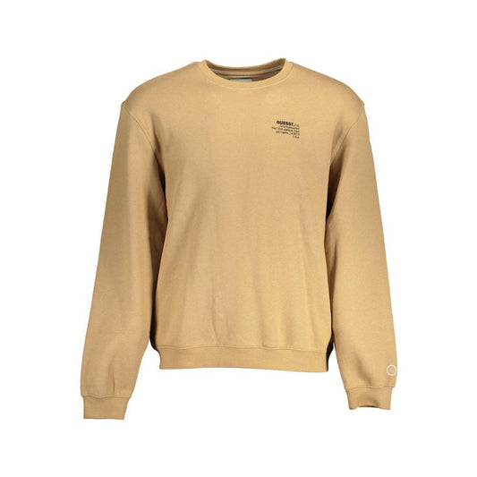 Guess Jeans Beige Cotton Mens Sweater Guess Jeans Tan