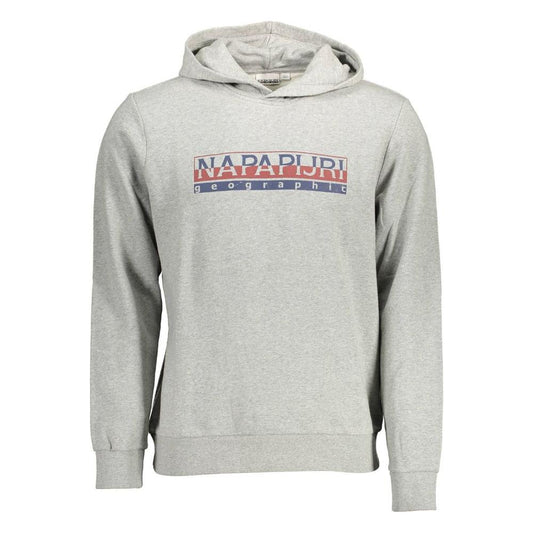 Napapijri Gray Cotton Men Sweater Napapijri Gray
