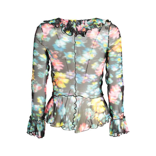 Desigual Black Polyester Women T-Shirt Desigual Gray