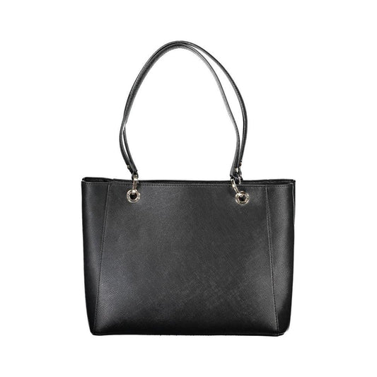 Guess Jeans Black Polyethylene Handbag Guess Jeans Dark Slate Gray