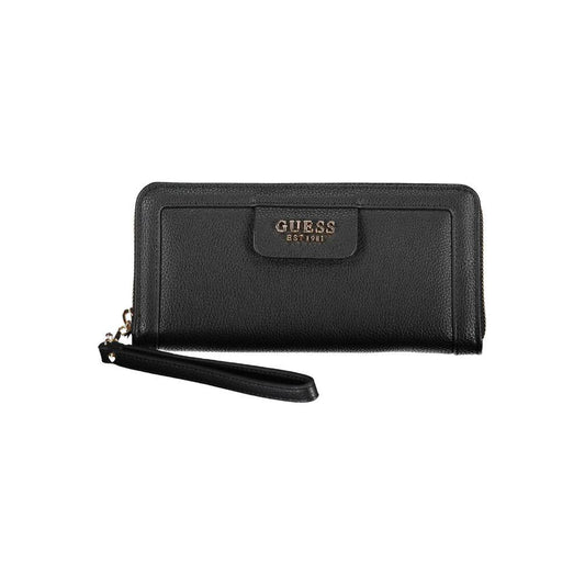Guess Jeans Black Polyethylene Women Wallet Guess Jeans Dark Slate Gray