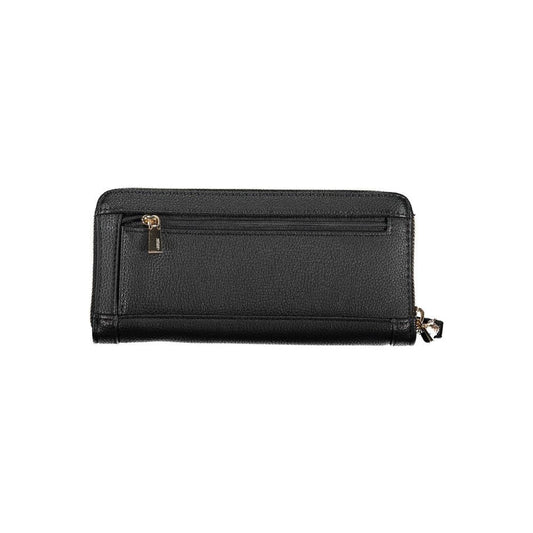 Guess Jeans Black Polyethylene Women Wallet Guess Jeans Dark Slate Gray