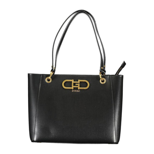 Guess Jeans Black Polyethylene Handbag Guess Jeans Dark Slate Gray