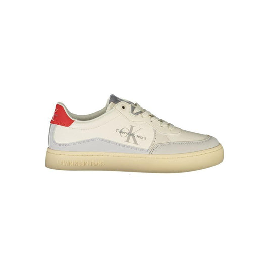 Calvin Klein White Polyester Sneaker Calvin Klein Light Gray