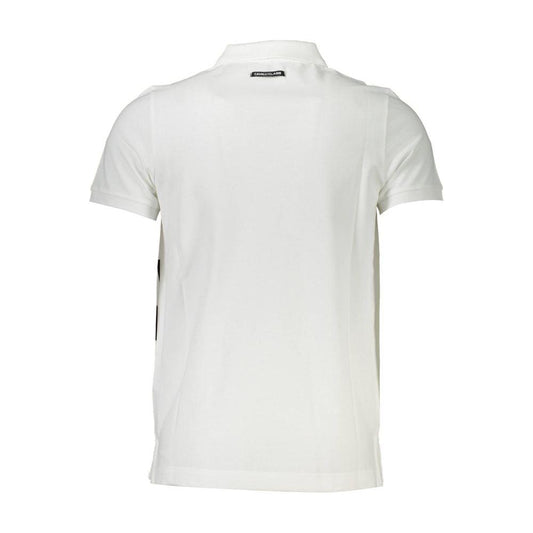 Cavalli Class White Cotton Men Polo Cavalli Class Light Gray