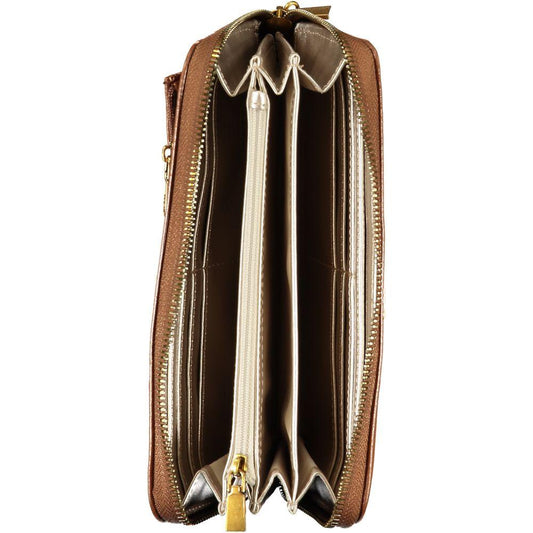 Guess Jeans Elegant Brown Zip Wallet with Multiple Compartments Guess Jeans Black