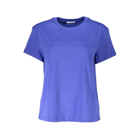 Patrizia Pepe Chic Crew Neck Logo Tee in Organic Cotton Patrizia Pepe Slate Blue