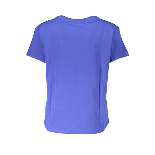 Patrizia Pepe Chic Crew Neck Logo Tee in Organic Cotton Patrizia Pepe Slate Blue