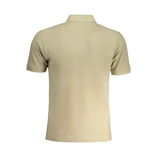 La Martina Beige Cotton Polo Shirt La Martina Tan
