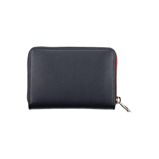 Tommy Hilfiger Sleek Blue Multipurpose Wallet with Zip Closure Tommy Hilfiger Dark Slate Gray