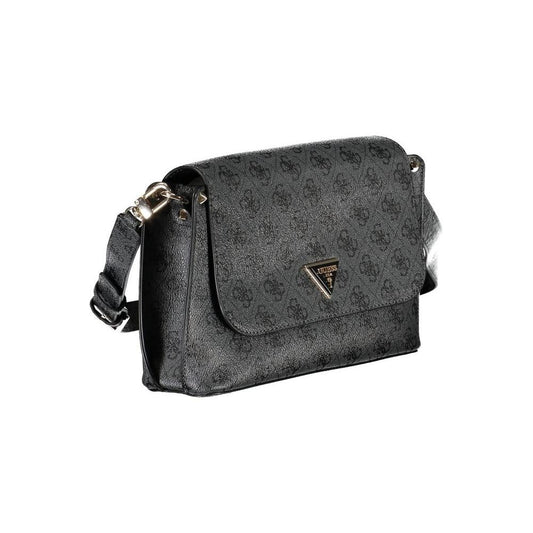 Guess Jeans Black Polyethylene Handbag Guess Jeans Dark Slate Gray