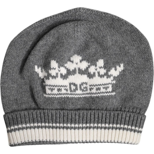 Dolce & Gabbana Dolce & Gabbana Gray Cashmere Knitted Winter Beanie Hat HAT9676 1728,67345645728,Accessories,Dolce & Gabbana,Gray,Hats & Caps - Men - Accessories,Material: 100% Cashmere,Men,Men - Accessories,New with tags