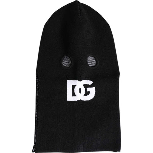 Dolce & Gabbana Black Cashmere Knitted Ski Mask Balaclava Hat Dolce & Gabbana Black