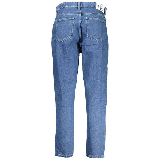 Calvin Klein Blue Cotton Women Jeans Calvin Klein Slate Gray