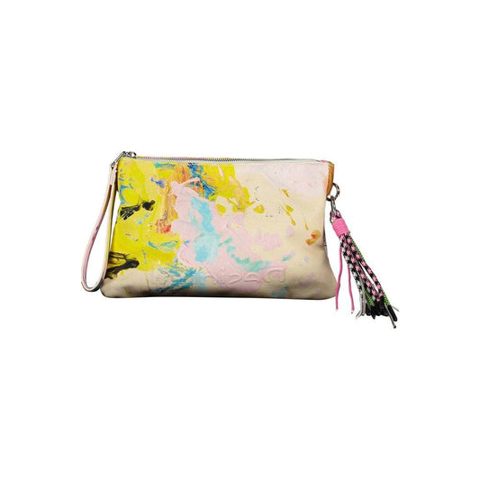 Desigual White Cotton Women Handbag Desigual Light Gray