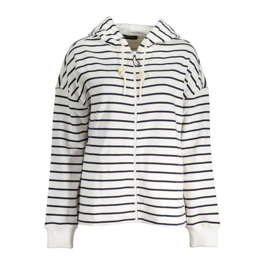 North Sails White Cotton Women Sweater North Sails Light Gray