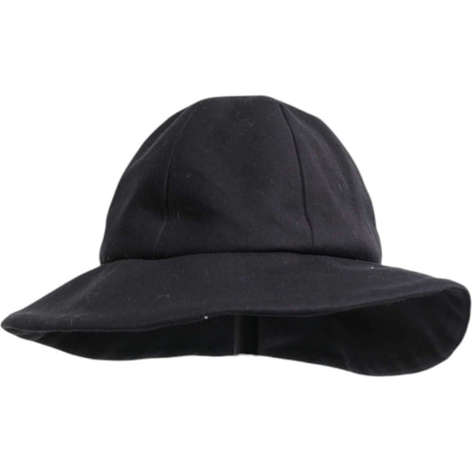 Dolce & Gabbana Black Cotton Wide Brim Bucket Hat Dolce & Gabbana Dark Slate Gray