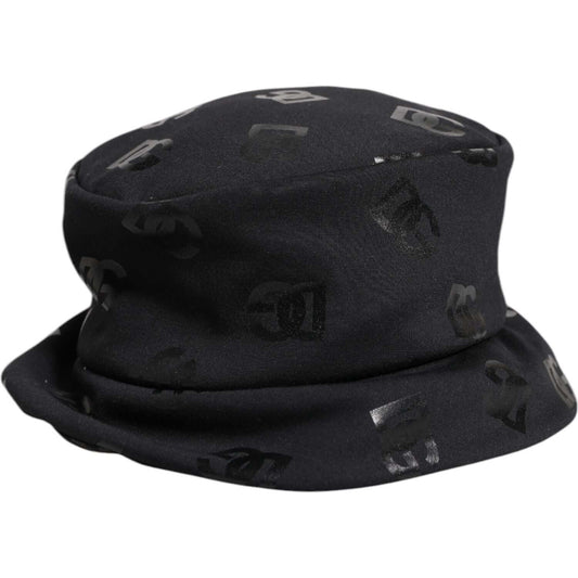 Dolce & Gabbana Black DG Monogram Polyester Jacquard Bucket Hat Dolce & Gabbana Black