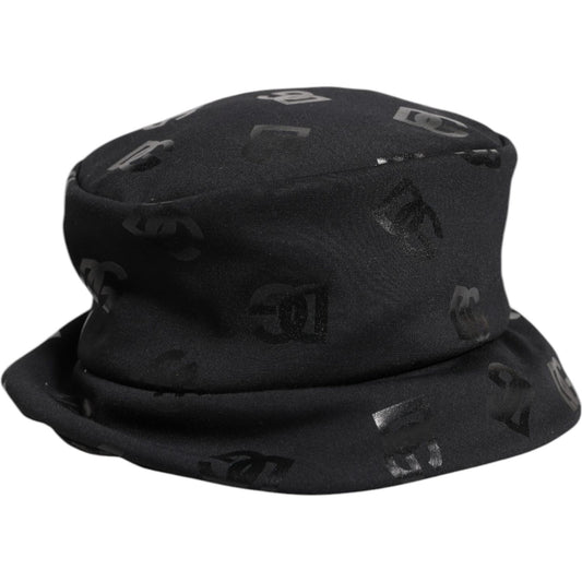 Dolce & Gabbana Dolce & Gabbana Black DG Monogram Polyester Jacquard Bucket Hat HAT9834-56 1728,56 cm|XS,67345645728,Accessories,Black,Dolce & Gabbana,Hat - Women - Accessories,Materials: 100% Polyester,New with tags,Women,Women - Accessories
