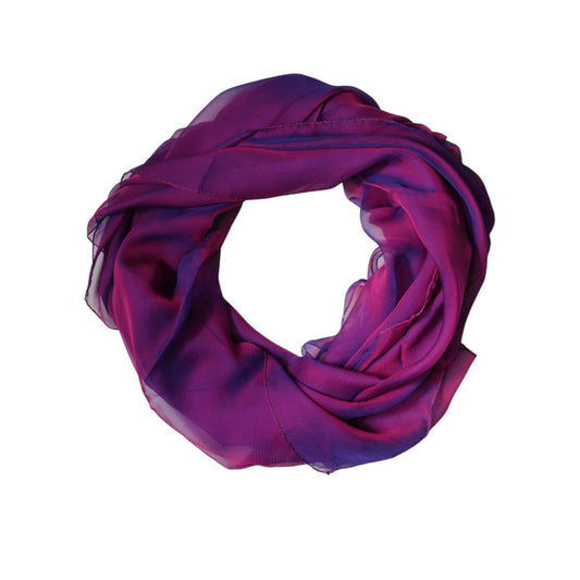 Dolce & Gabbana Purple Silk Rectangle Wrap Shawl Scarf MS7496