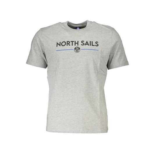 North Sails Gray Cotton T-Shirt North Sails Gray