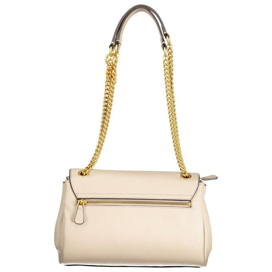 Guess Jeans Beige Polyethylene Handbag Guess Jeans Wheat
