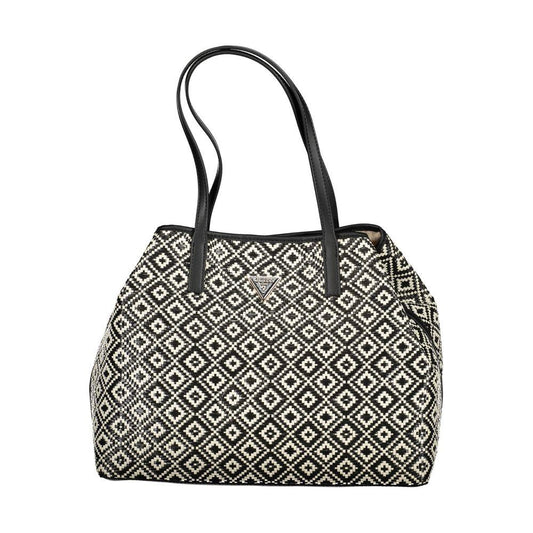 Guess Jeans Black Polyethylene Handbag Guess Jeans Light Gray