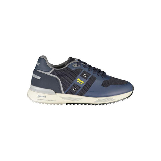 Blauer Dapper Blue Sneakers with Contrast Detailing Blauer Dark Slate Gray