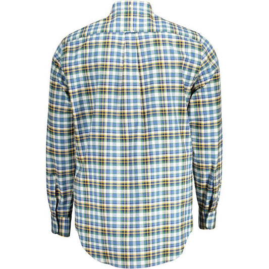 Gant Blue Cotton Mens Shirt Gant Gray