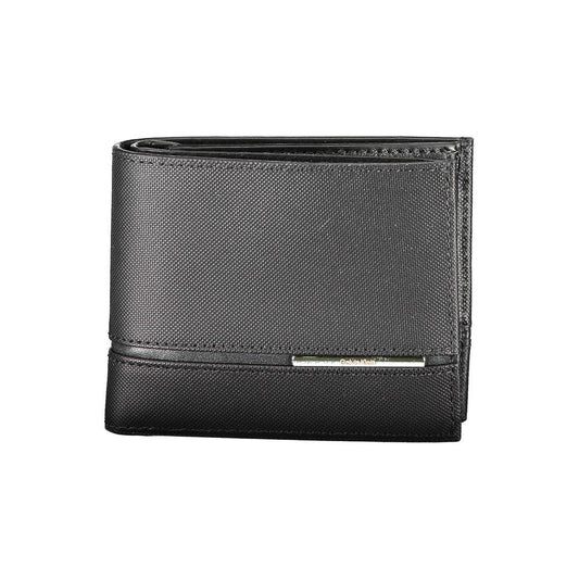 Calvin Klein Black Leather Men Wallet Calvin Klein Dark Slate Gray