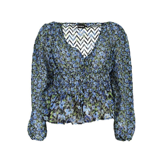 Desigual Blue Polyester Sweater Desigual Dark Slate Gray