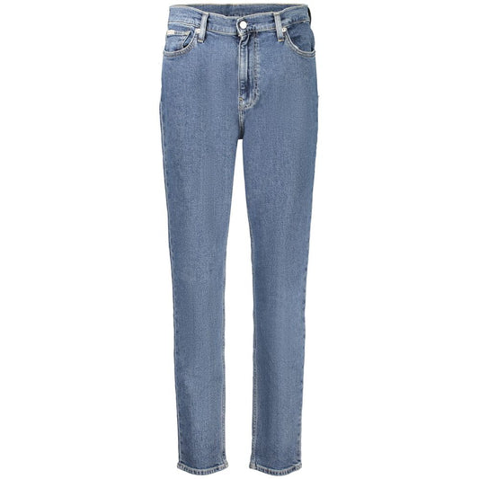 Calvin Klein Blue Cotton Women Jeans Calvin Klein Slate Gray