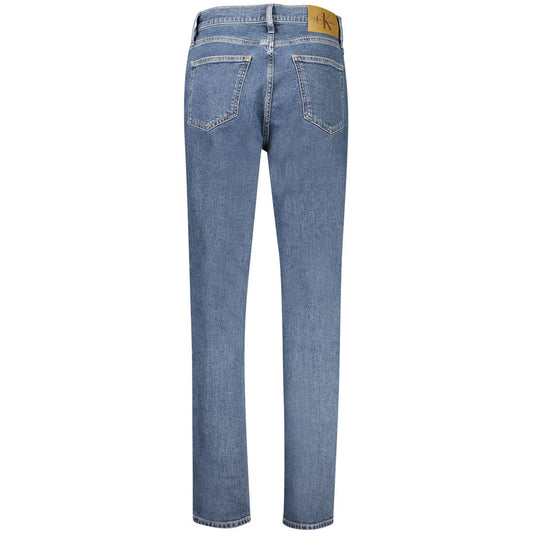 Calvin Klein Blue Cotton Women Jeans Calvin Klein Slate Gray