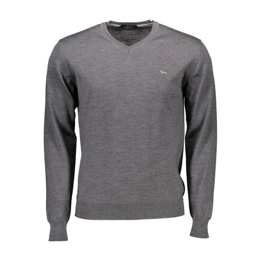 Harmont & Blaine Gray Wool Men Sweater Harmont & Blaine Dim Gray