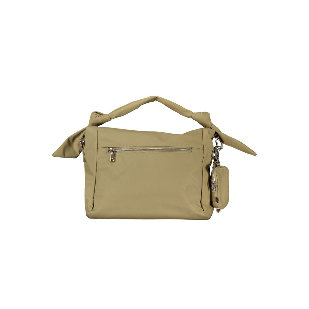 Front view with bag zipped and handles upright.