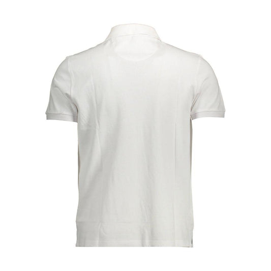 North Sails White Cotton Men Polo Shirt North Sails Light Gray