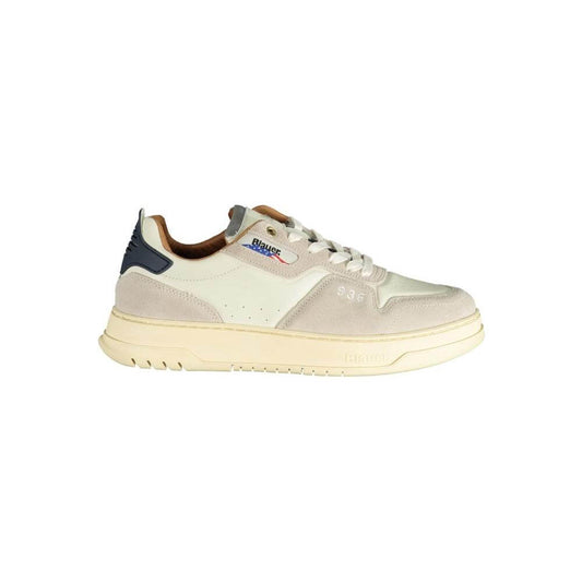 Blauer White Polyethylene Men Sneaker