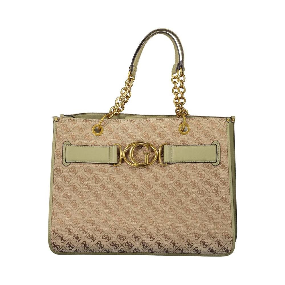 Front view with bag zipped and handles upright.