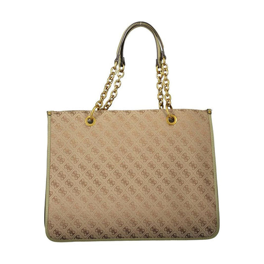 Guess Jeans Green Polyester Women Handbag Guess Jeans Rosy Brown