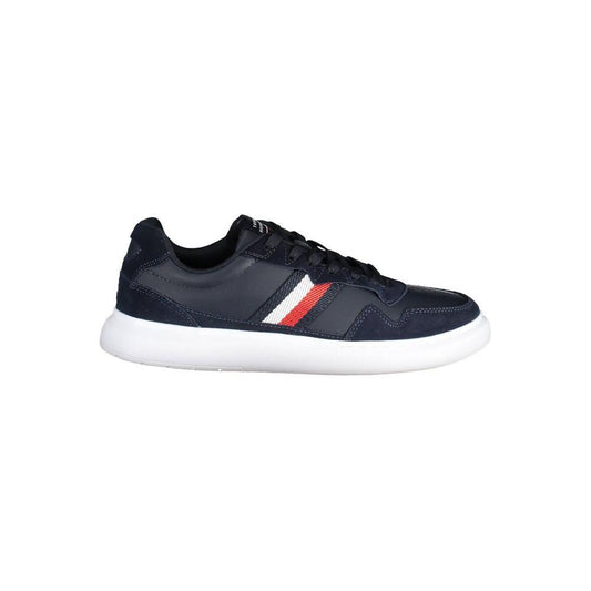 Tommy Hilfiger Blue Leather Men Sneaker Tommy Hilfiger Lavender