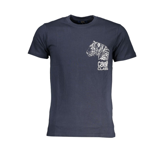 Cavalli Class Blue Cotton T-Shirt Cavalli Class Dark Slate Gray
