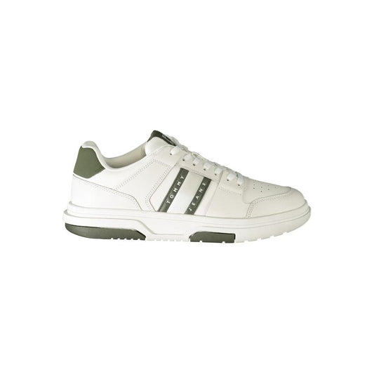 Tommy Hilfiger White Polyethylene Men Sneaker Tommy Hilfiger Light Gray