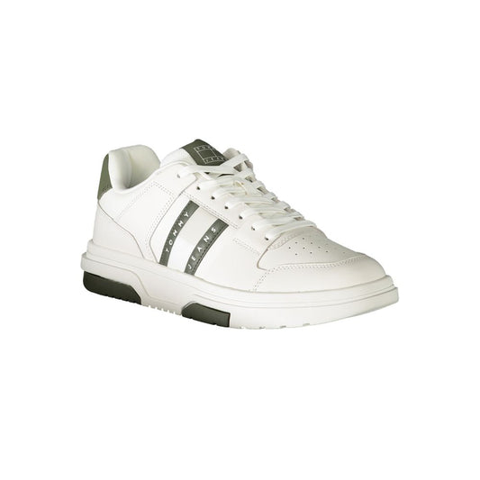 Tommy Hilfiger White Polyethylene Men Sneaker Tommy Hilfiger Antique White