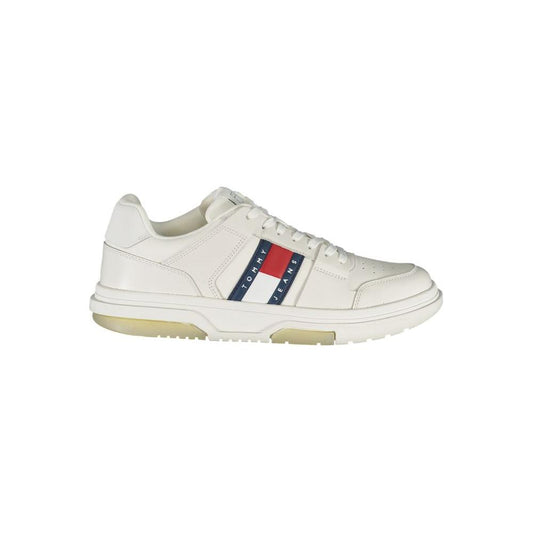 Tommy Hilfiger White Polyethylene Men Sneaker Tommy Hilfiger Light Gray