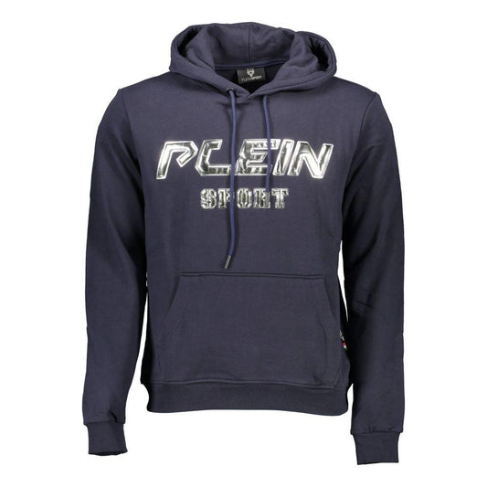 Plein Sport Blue Cotton Men Sweater Plein Sport Dark Slate Gray