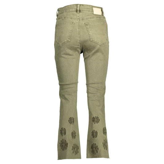 Desigual Green Cotton Women Jeans Desigual Slate Gray