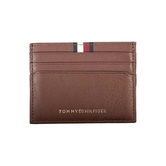 Tommy Hilfiger Brown Leather Men Wallet Tommy Hilfiger Dim Gray