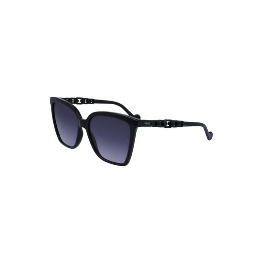 Liu Jo Black Bio-Injected Women Sunglass Liu Jo Dark Slate Gray
