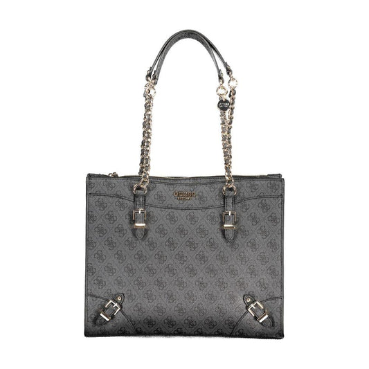 Guess Jeans Black Polyethylene Women Handbag Guess Jeans Dim Gray